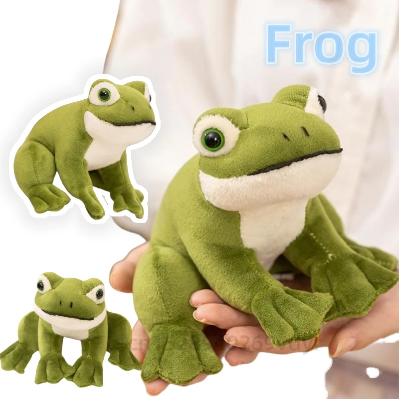12cm Sitting Frog Animals Plush Toys Office Throw Pillow Super Soft Dolls Interesting Baby Comfort Doll Birthday Gift Home Decor