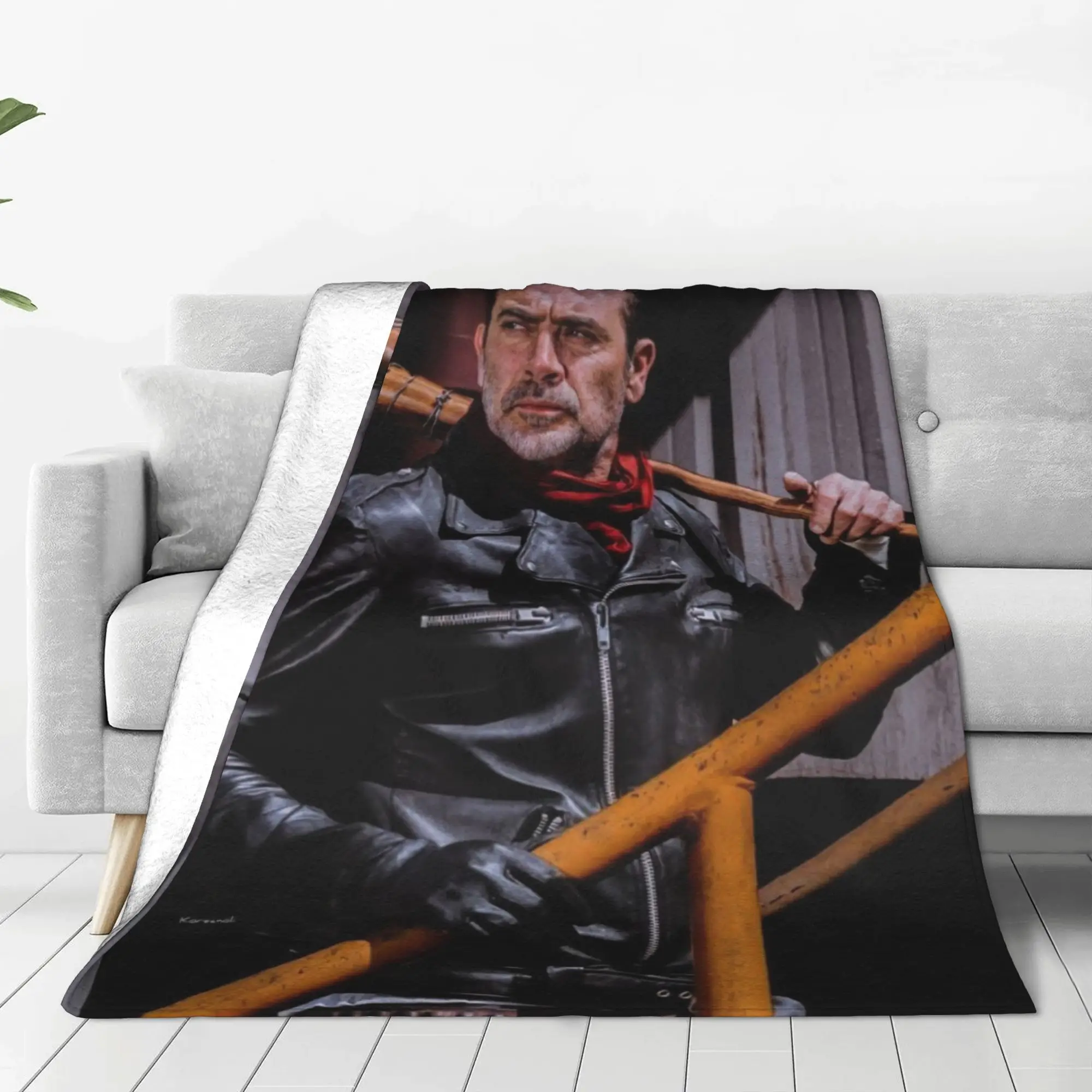 negan Blanket Summer the walking death negan  Breathable Thin Throw Blankets For Office Outdoor  Plush Thin Quilt