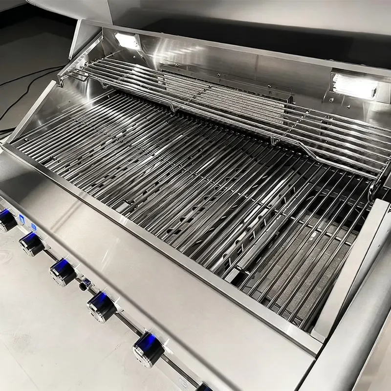 Single Burner 304 Stainless Steel BBQ Station Modern Luxurious Outdoor Kitchen Side Stove Premium Villa Patio Grill