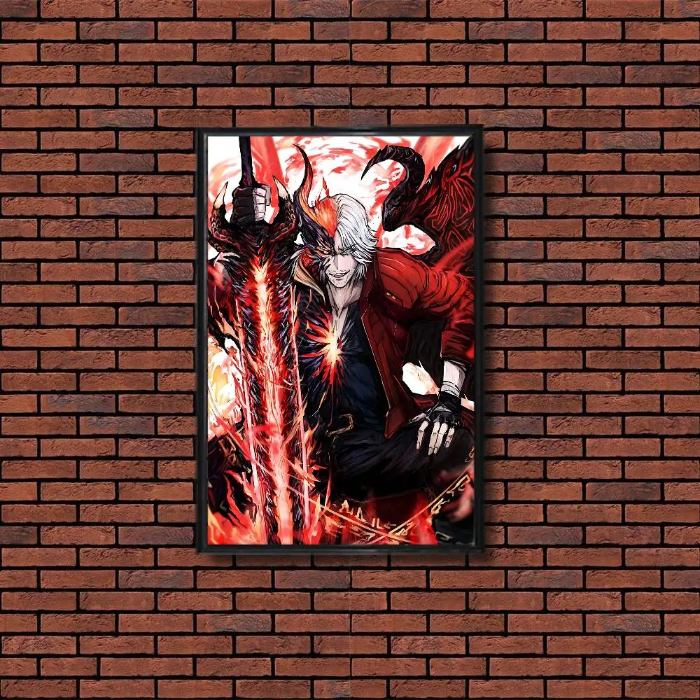game Cry Dante Vergil Nero Devil May Poster HD Art Sticky Wall Waterproof Home Living Room Bedroom Bar Aesthetic Decoration