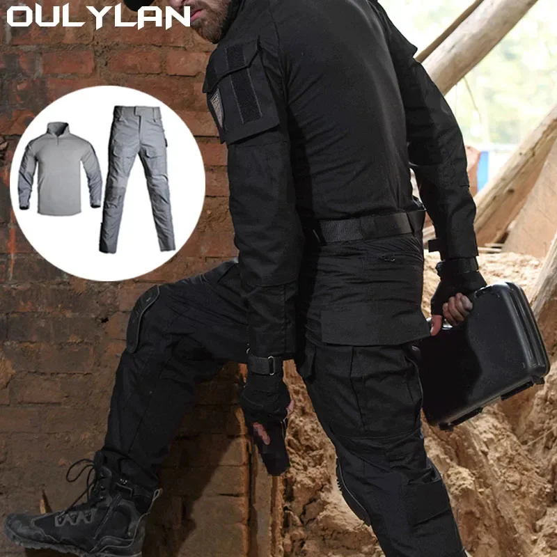 

Polar Mens Tactical Suit Outdoor Training Jacket Clothes Uniform Tops Pants Hunting Hiking Frog