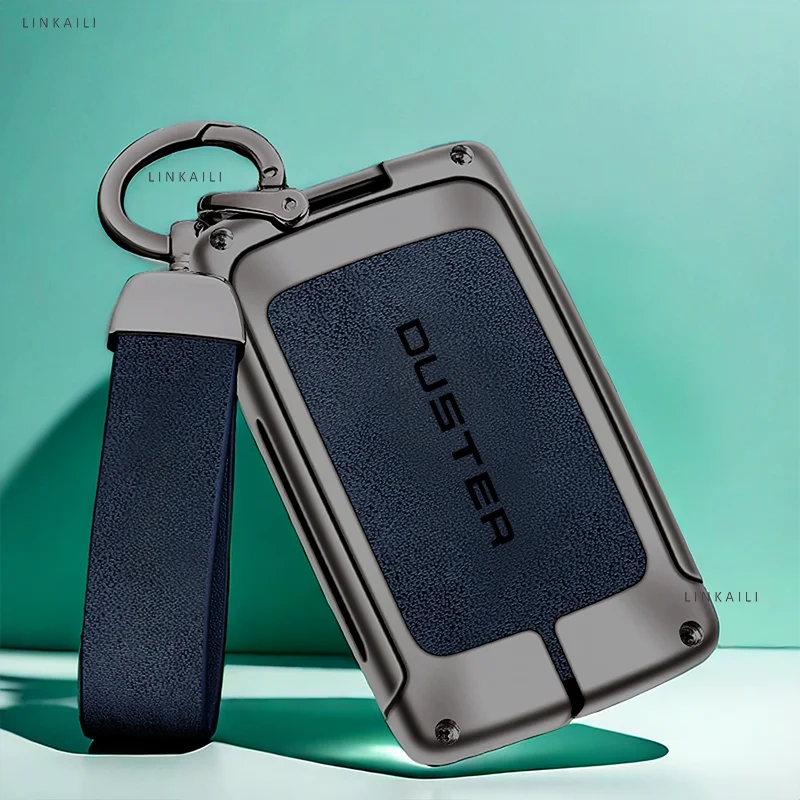 Auto TPU Zinc Alloy Key Case Bag For Renault Duster Logo Car Key Chain Car Metal Key Shell Car Interior Decoration Accessories