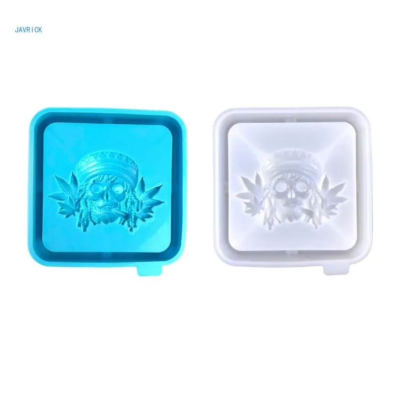 Skull Leaf Ashtray Casting Mold Durable Silicone Molds Handmade Home Accessory