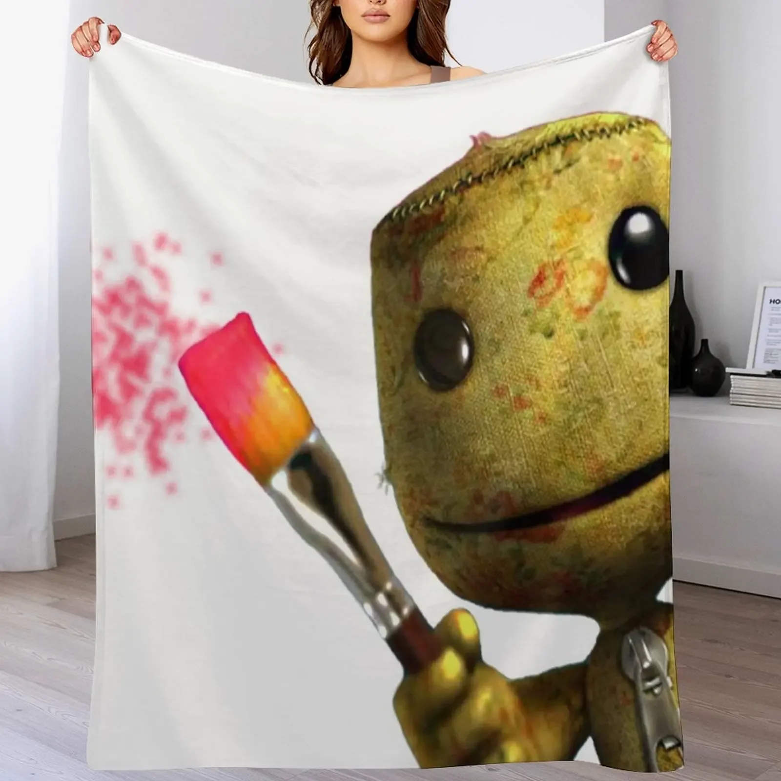 

LIttle Big Planet, SackBoy Throw Blanket Soft Warm Blanket Gift for Grandparents