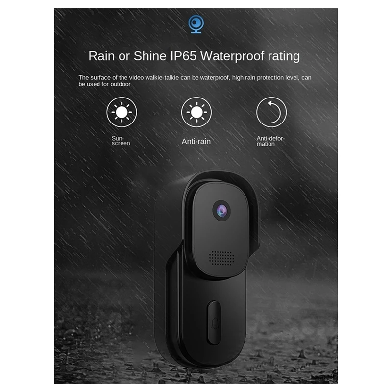 Hot 7 Inch Graffiti Wifi Visual Doorbell HD 1080P Mobile Detection Intelligent Doorbell Two Way Audio Remote Door Opening