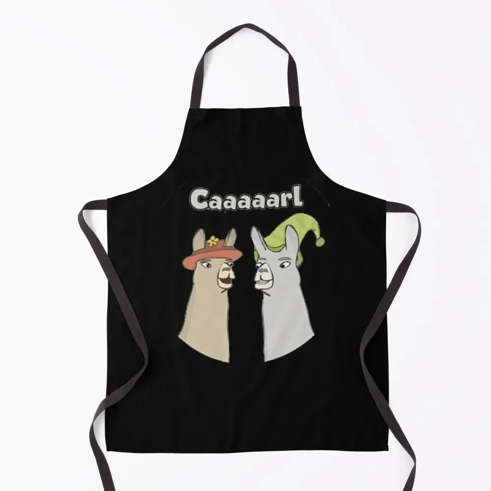 

Llamas with Hats Caaaarl Apron Utensils For Kitchen kindergarten teacher Cooking Clothes kitchen and home Apron