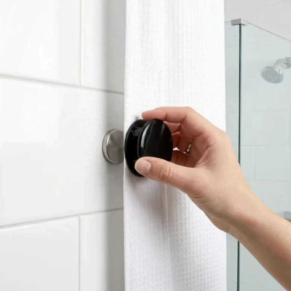 Plastic Magnetic Curtain Clips Tool-Free Installation Nail Free Design Magnetic Curtain Fasteners Light Blocking Removable