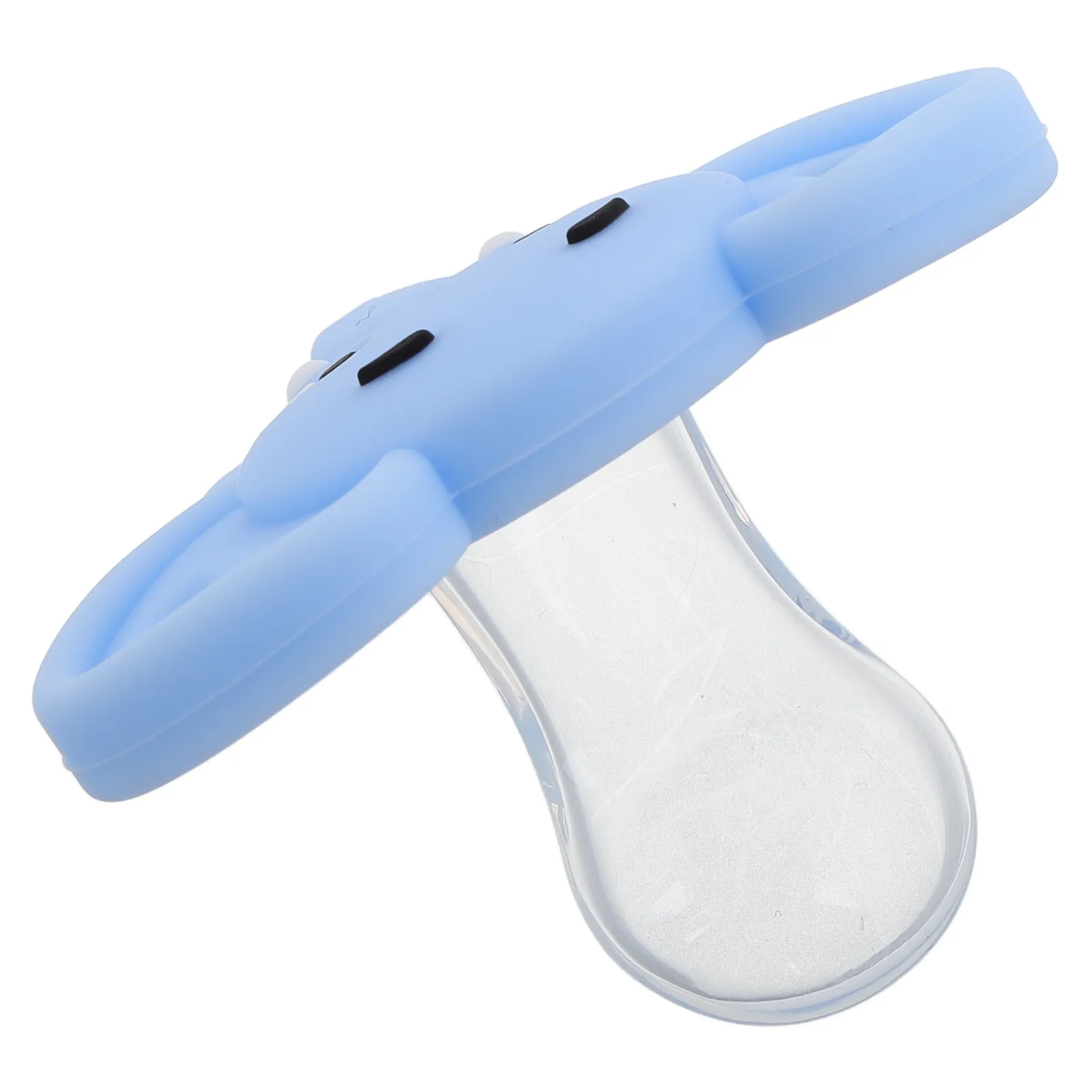 

Silicone Baby Pacifier Elephant Shaped Newborn Soother Flat Head Design Seamless One-Piece for Infants Toddlers Soothing Sleep