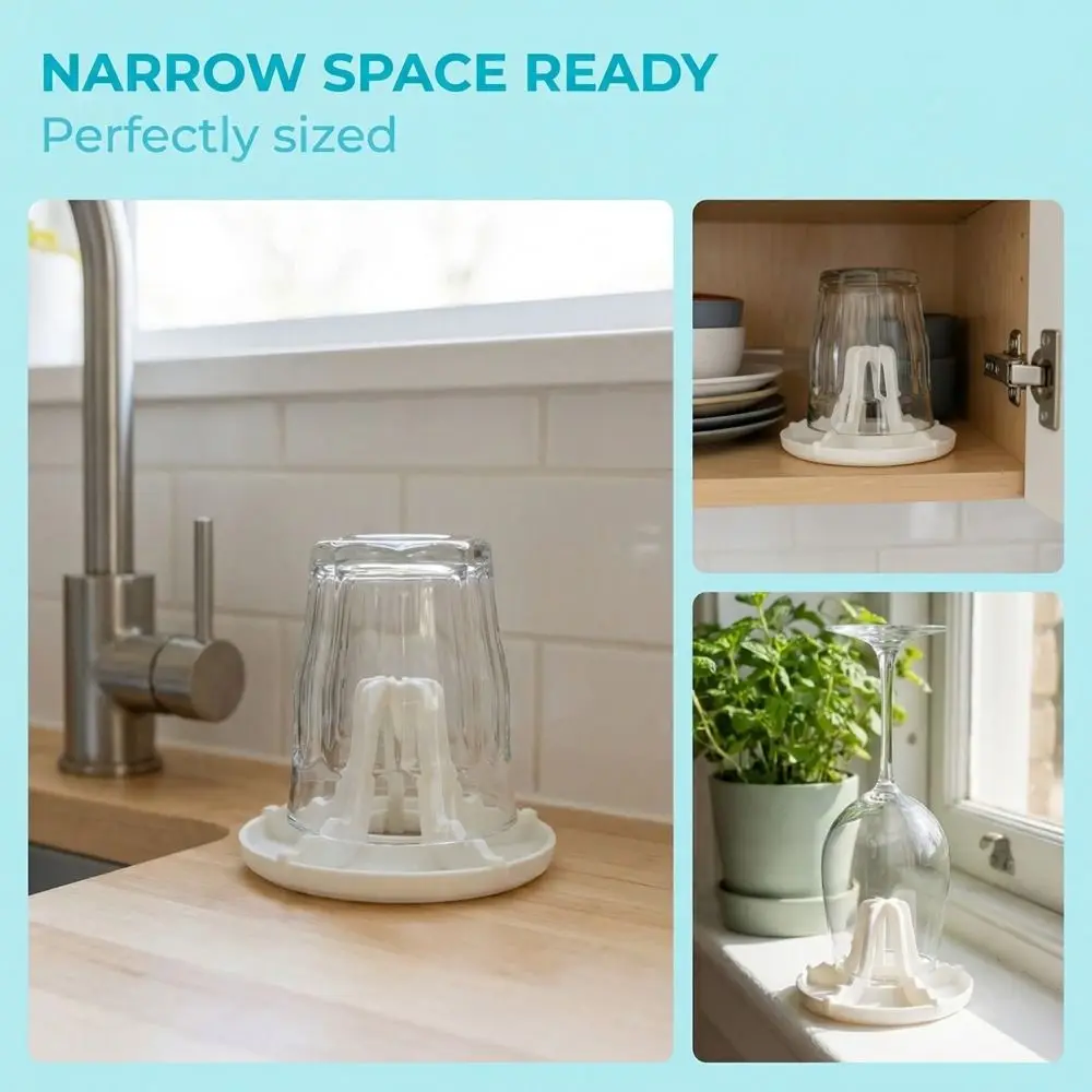 3D Printed Bottle Drying Rack Plastic Hollow Cup Storage Holder Space Saving Fast Drying Single Cup Drying Rack Tumblers Mugs