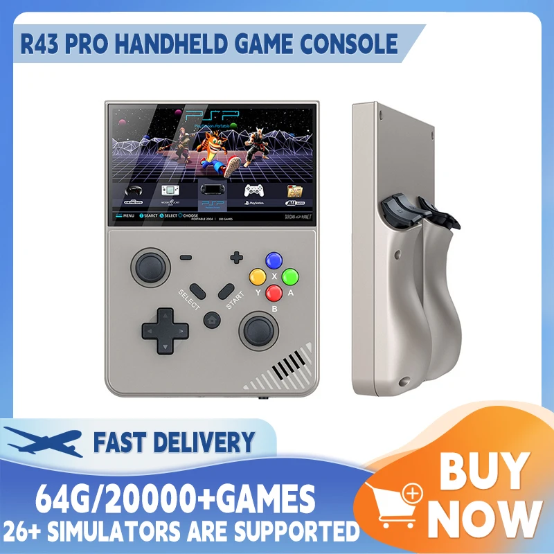 

The New R43-Pro Hd 4.3-Inch Screen Original 3d Joystick Handheld Game Machine 3d Home 4k Hd Large Psp Ps1 Supports 26 Simulators