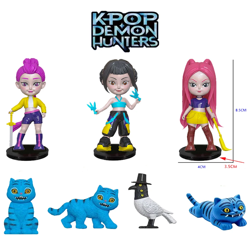 Kpop Demon Hunters Figure Huntrix Figure Toy K Pop Demon Hunters Derpys Tiger Rumi Zoey Mira Saja Boys Figure Figurine Ornaments