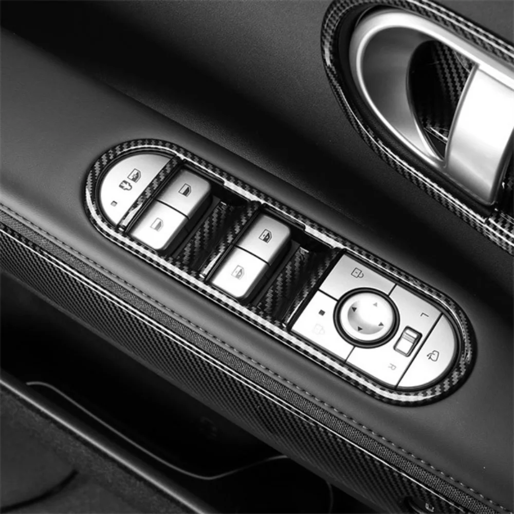 

Car Interior Window Control Button Trim Panel Door Handle Decorative Strip ABS For Hyundai IONIQ 5/IONIQ 5 N 2022-2025 LHD RHD
