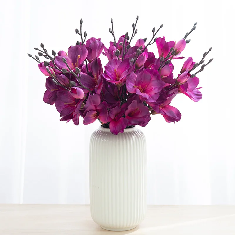 Hochwertige künstliche Magnolienblume für Zuhause, Wohnzimmer, Tischdekoration, Weihnachten, Hochzeit, Party, Blumenstrauß, Gartenarrangement – Detail 2