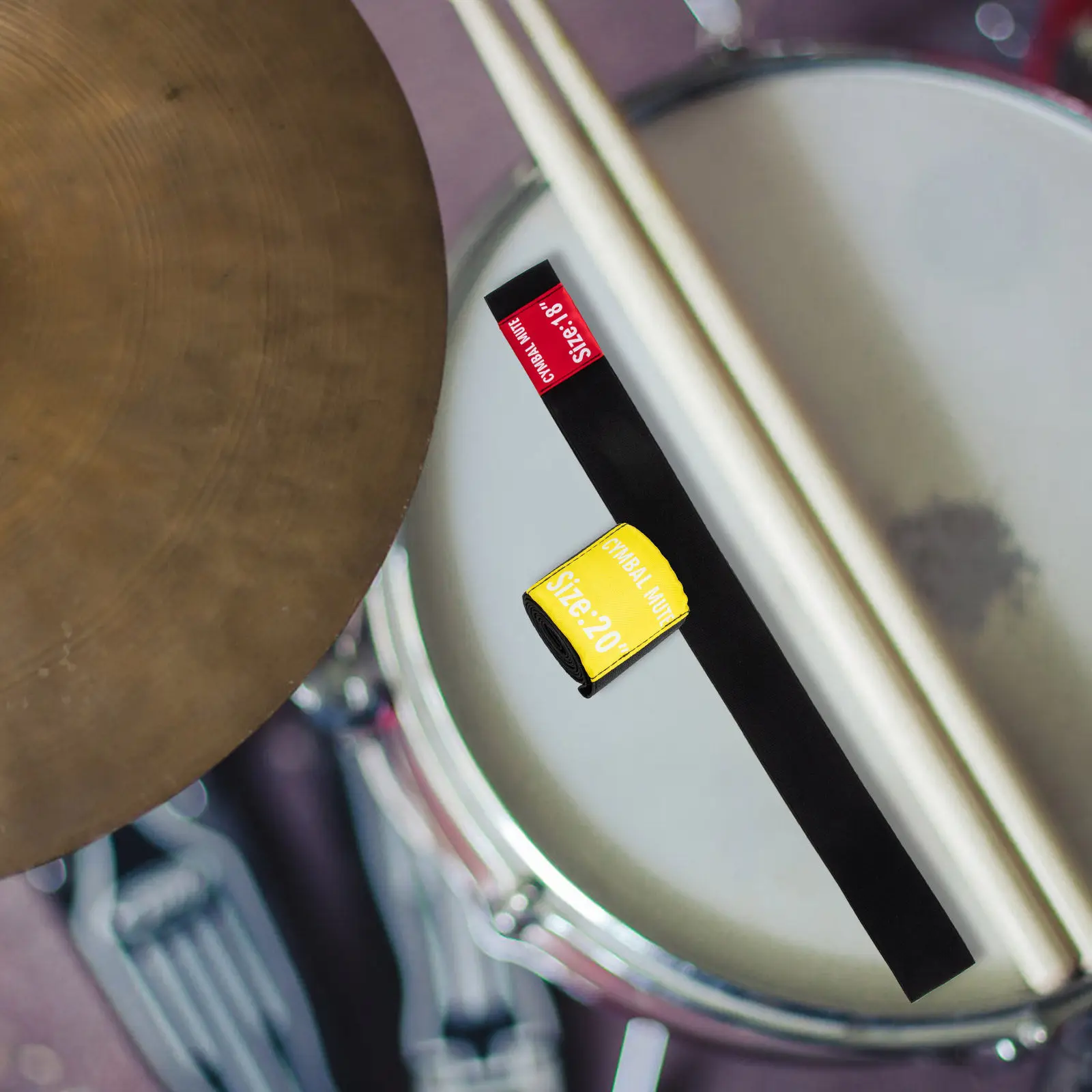 

8 шт. эластичных ремней-глушителей для барабанов, бесшумные заглушители для тренировок, для тарелок 14, 16, 18, 20 дюймов, аксессуары для барабанов с шумоподавлением