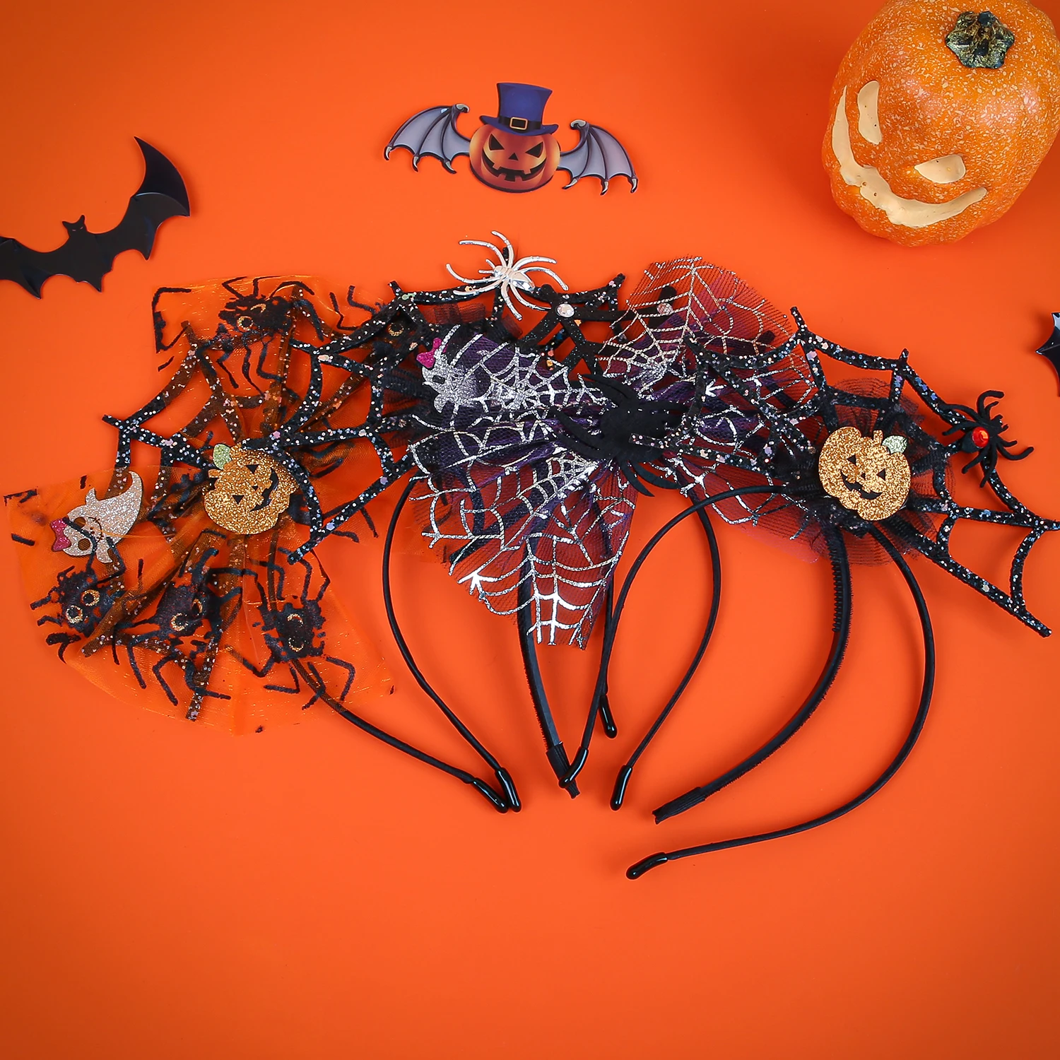 Halloween Headband Decorative Festive Spider Hair Hoop With Choker Necklace Photo Props Fancy Dress Cosplay Accessories