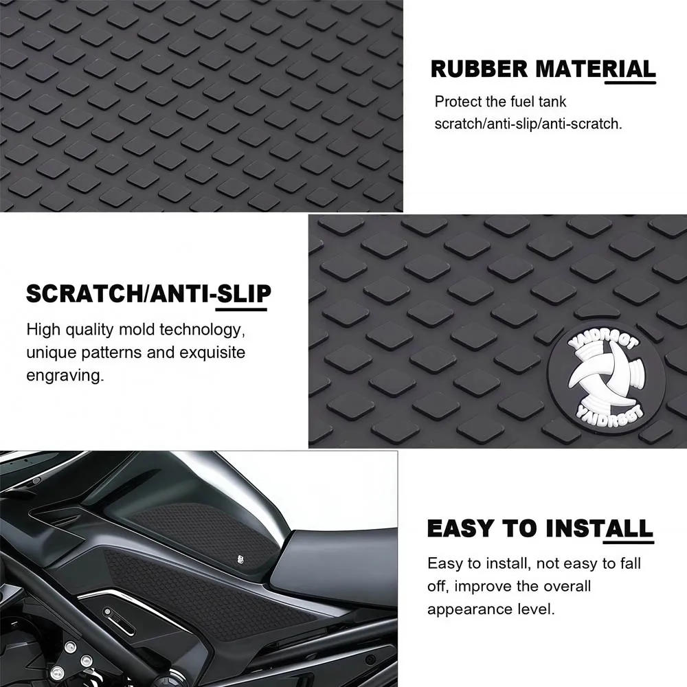 Motorcycle Non-slip Side Fuel Tank Stickers Waterproof Pad Rubber Sticker For Z900 Z 900 2025 Z900SE Z900 SE 2025