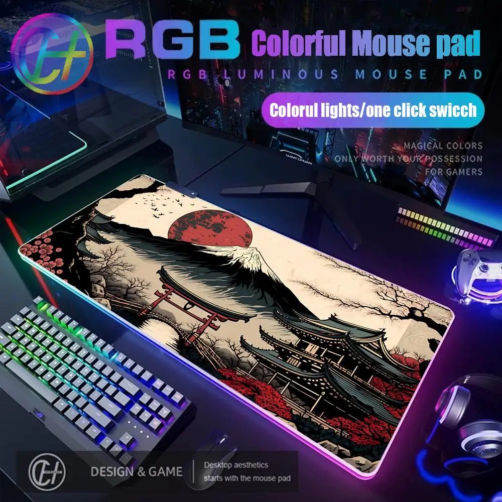 

Игровой коврик для мыши HYBXAXC Exquisite Landscape Loft RGB, 800x400x3 мм, HD, с LED-подсветкой, большой, XXL 90x40 см