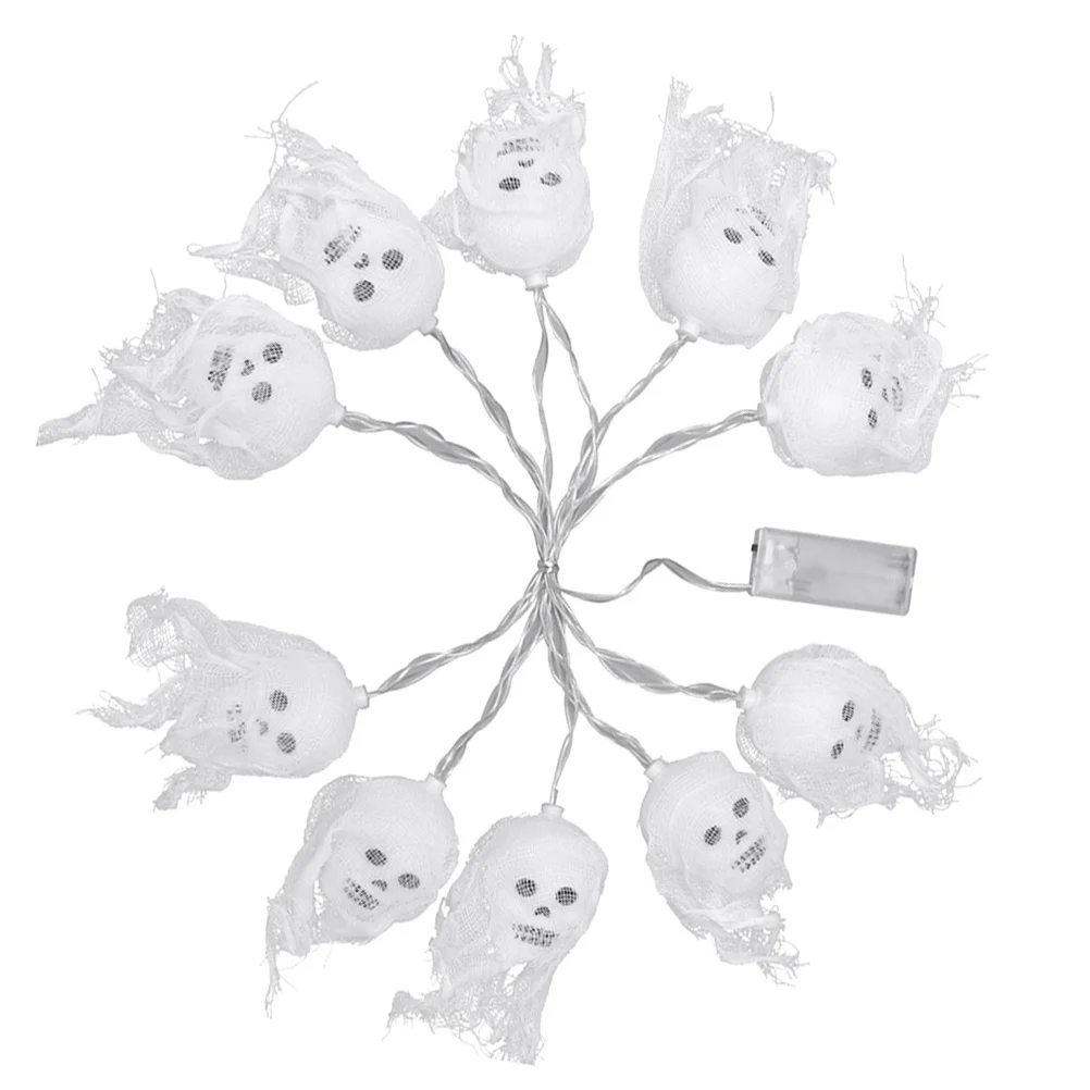 2.5 متر 10 LED أضواء سلسلة الجمجمة تعمل ستروب فريد ثابت على حديقة حفلة الهالوين الديكور الجنية مصباح