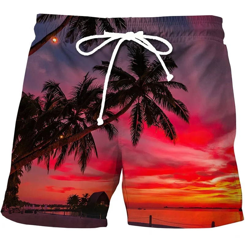 Summer Beach Cute Board Shorts Men\'s Floral Hawaiian 3D Swimsuit Surfing Big Size Swimwear Pants Men Swimming Trunk Swim Wear