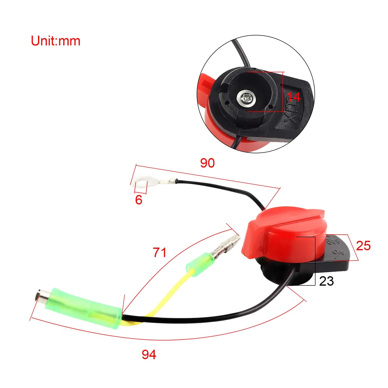 9Pcs Engine Power Stop On Off Kill Switch Control for Honda GX100 120 160 200 240 270 340 390 Engines 168F 170F 188F 190F