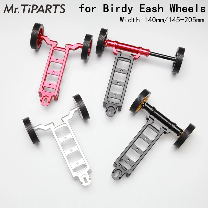 Mr.TiPARTS For Pacific Cycles Birdy Folding Bike Easywheel Aluminum Alloy Easy Wheel Compatible Bottle Holder Mount Push Wheel