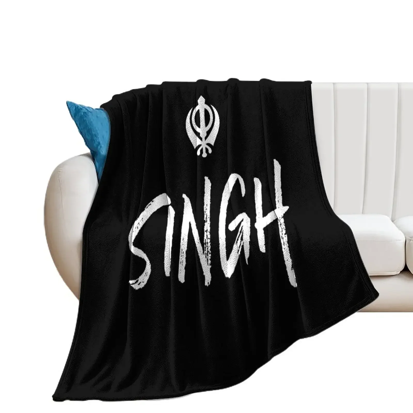 Singh Sikh Khanda Throw Blanket Decoratives sofa bed Polar Soft Plush Plaid Blankets