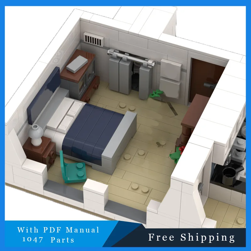 

1047 PCS Building Blocks Creative Famous Movie Indoor Apartment Model City Model Bricks DIY Assembly Toy For Boys Birthday Gifts