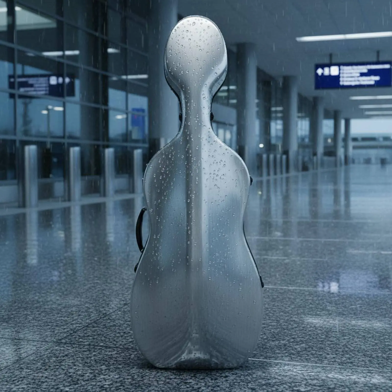 

1/2 Size Cello Case Waterproof Hard Cello Travel Case String Instrument Protector Portable Velour Padding for Air Travel, School