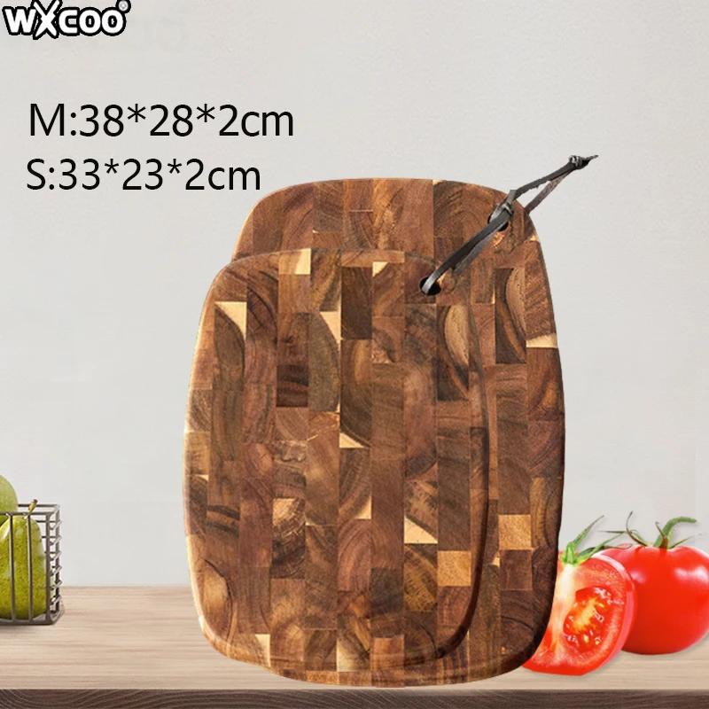 لوح تقطيع كبير لوح تقطيع خشب السنط السميك على الوجهين لوح تقطيع المطبخ لقطع لحوم الفاكهة #6