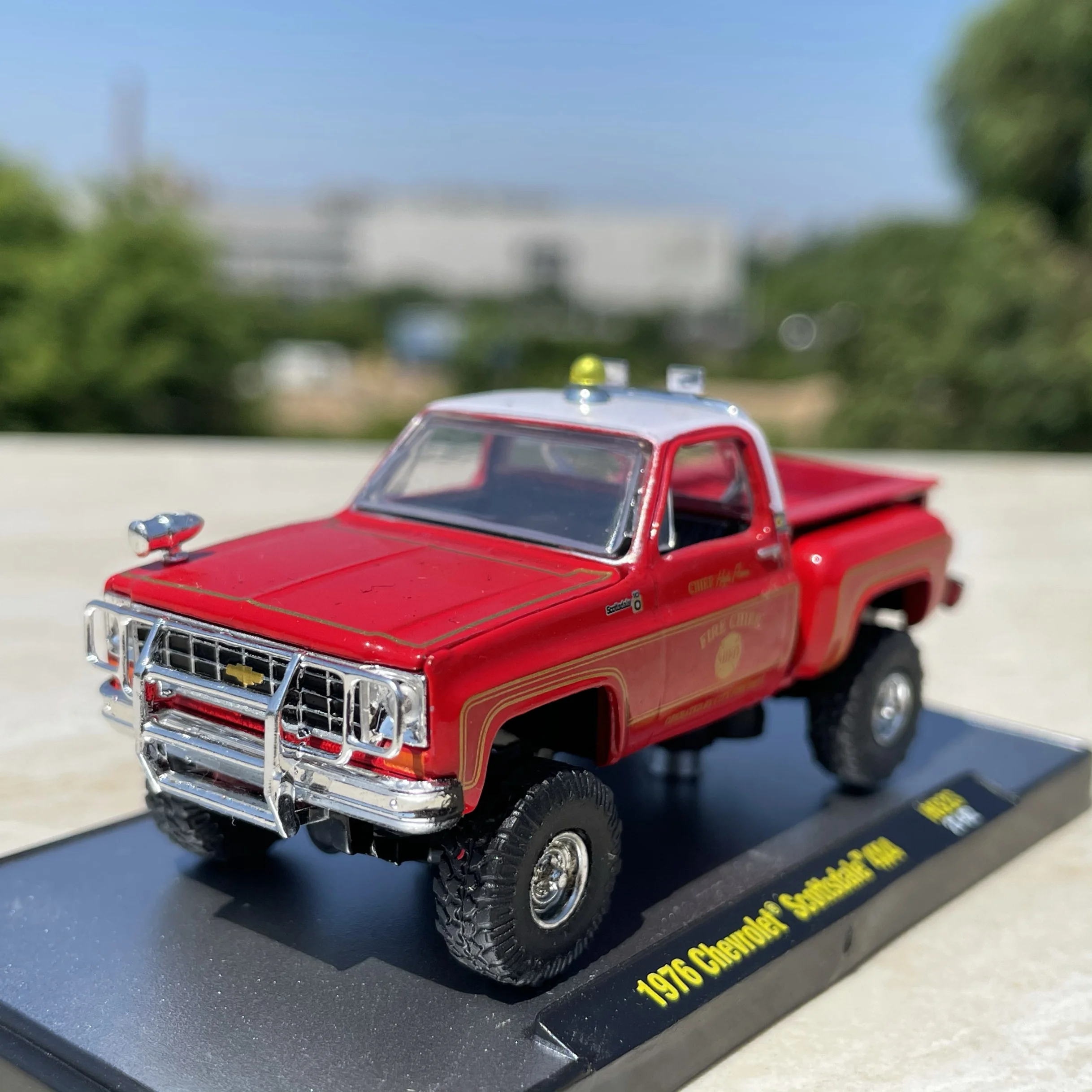 

Масштаб 1:64, литой под давлением сплав 1976, Chevrolet Scottsdale 4x4, игрушки-пикапы, модель автомобиля, классические подарки для взрослых, сувенирный статический дисплей