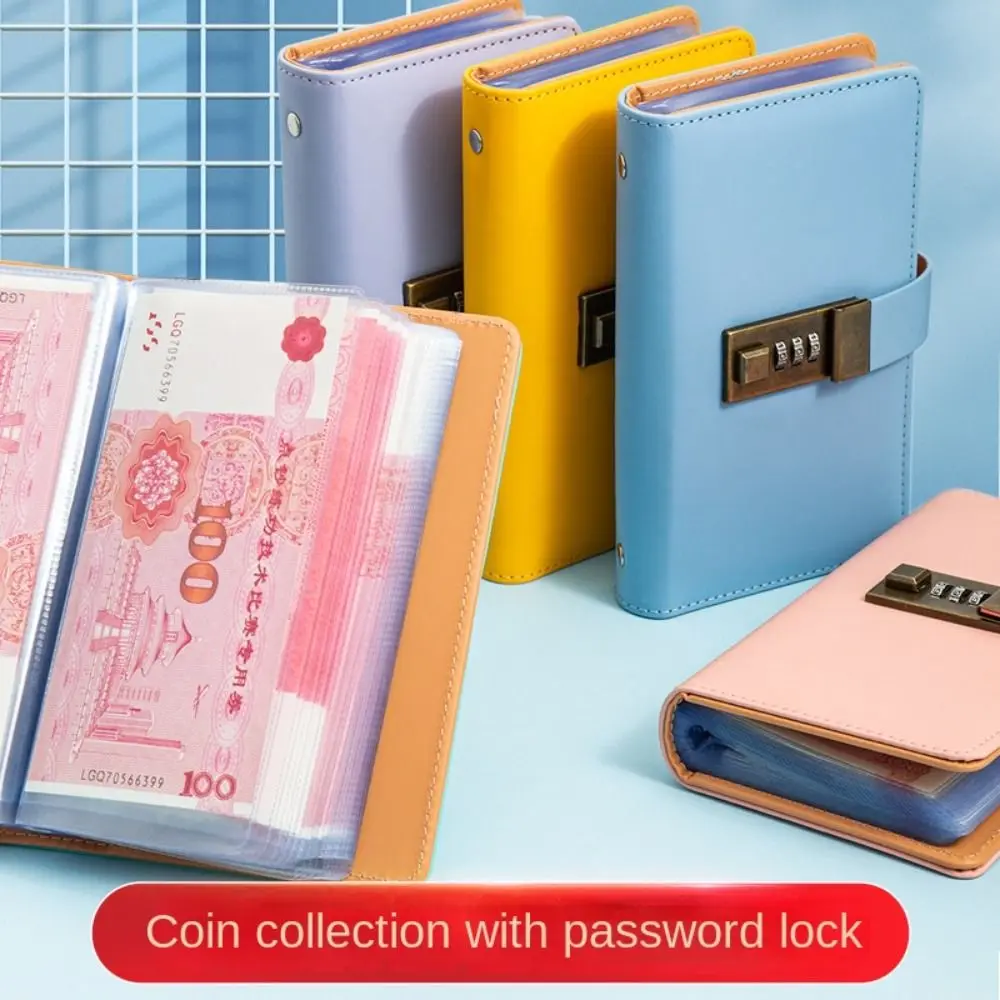 Large Capacity Money Saving Challeng Book PU Mini Binder Savings Challenge Waterproof Reusable Savings Challenges Sheets