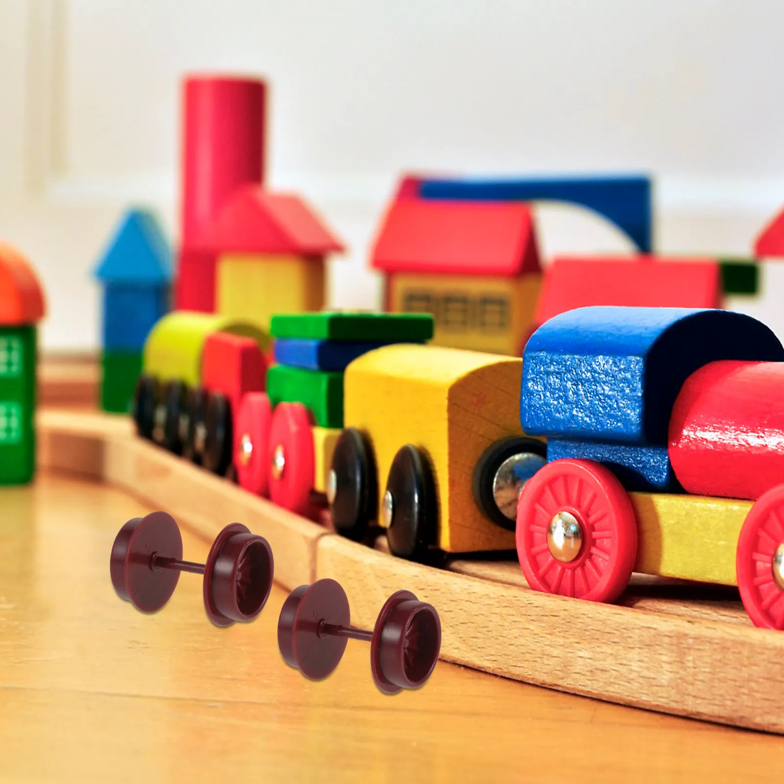 

10Pcs Plastic Train Wheels Replacement DIY Wheels Craft Accessories Kids Train Wheel Parts Wheel Playthings Kids Playthings