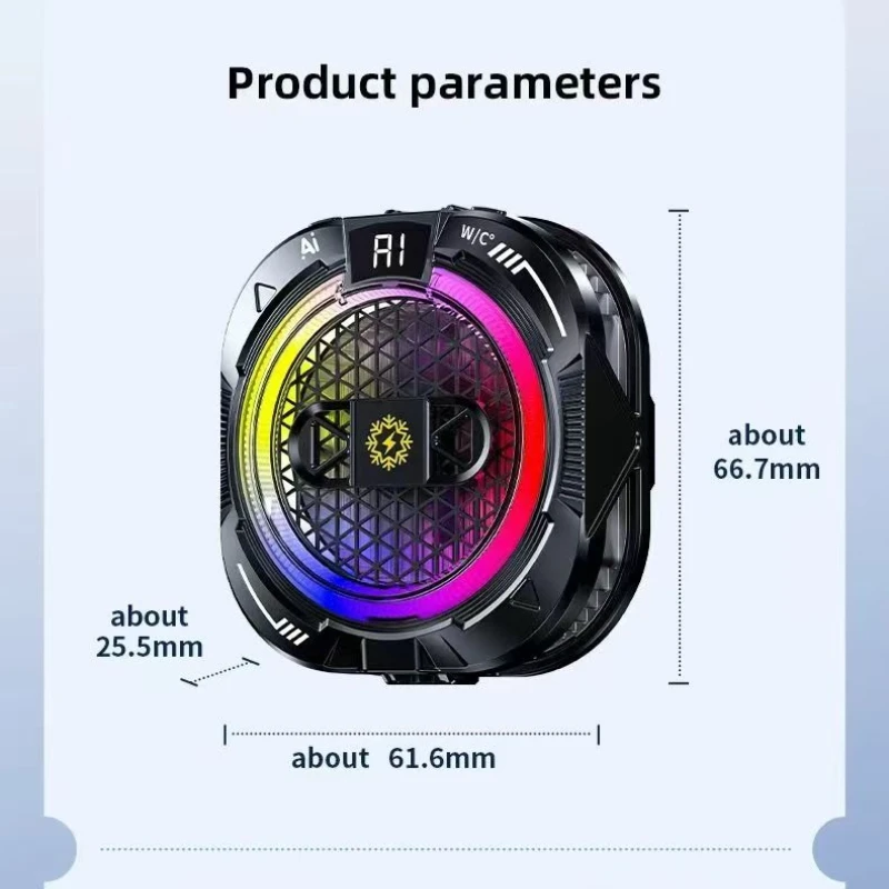 TH19Pro الهاتف المحمول AI PUBG لعبة برودة أشباه الموصلات المغناطيسي ومشبك خلفي مشعاع تبريد الجليد آيفون أندرويد البث المباشر #6