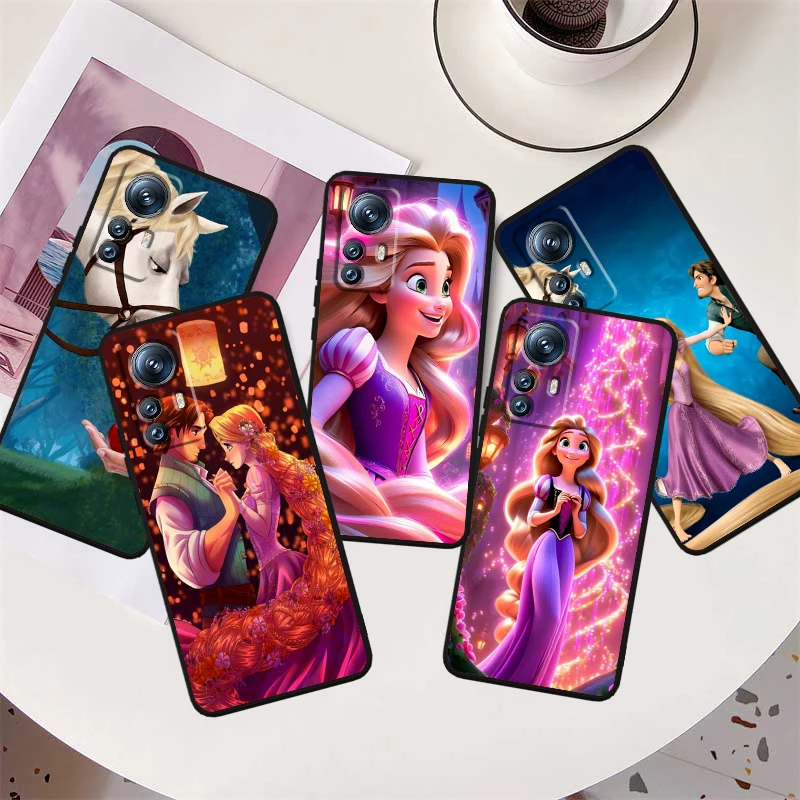 Rapunzel Tangled Art Cartoon For Xiaomi Mi 14 13T 13 12T 12 11T 11i 11 10T 10 Pro Lite Ultra 5G Black Cover Phone Case