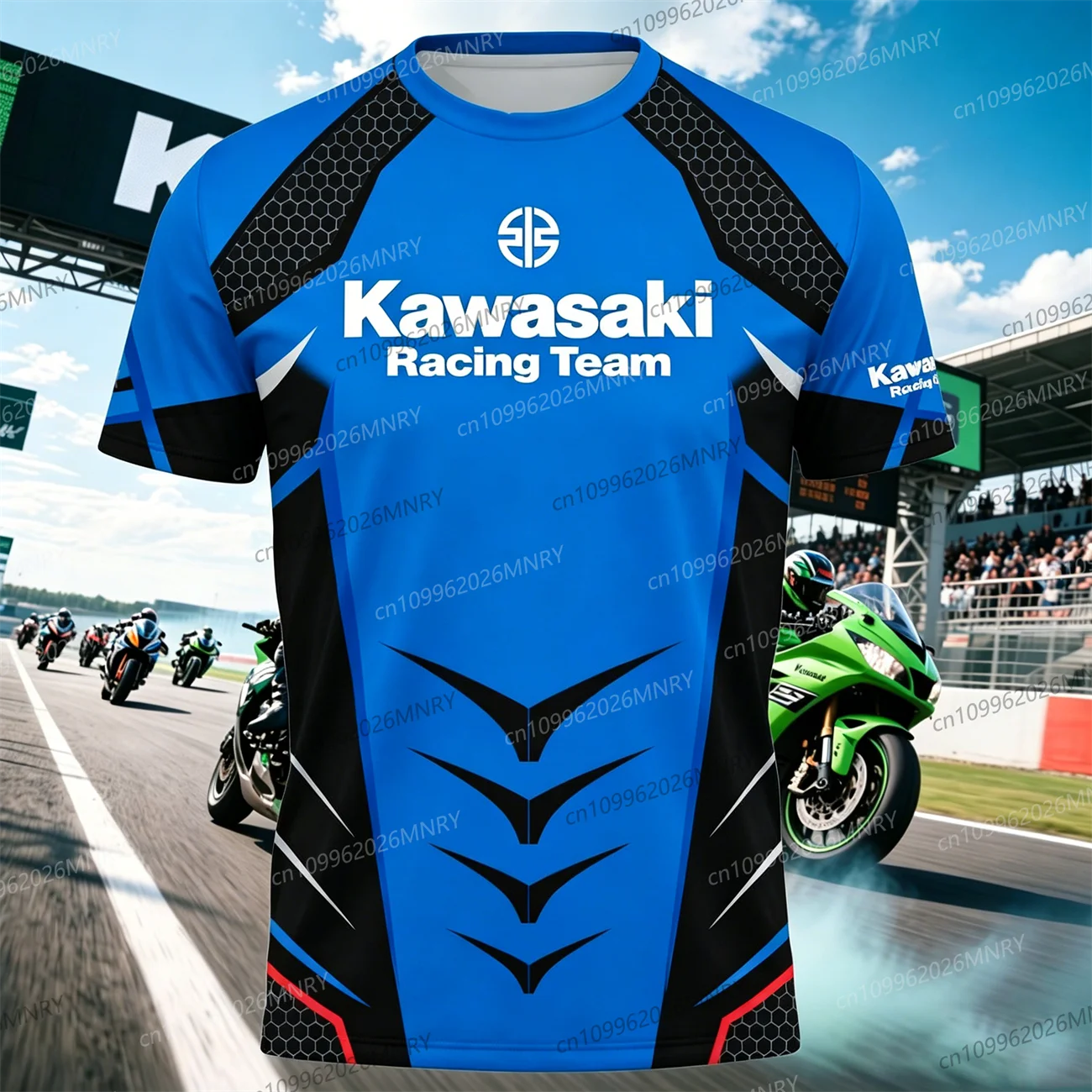 

Летняя мужская футболка, футболка с изображением мотоцикла Kawasaki, футболка для езды на мотоцикле, солнцезащитная быстросохнущая мужская одежда, женская футболка с 3D принтом