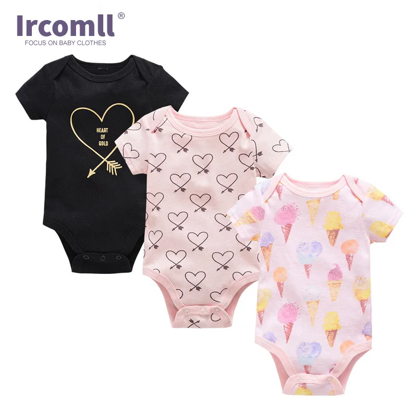 

Ircomll 3PCS/Set Newborn Baby Girl Clothes Cotton Cartoon Girls Bodysuit for Newborns Toddler Costume Baby Girl Outfit girl Sets
