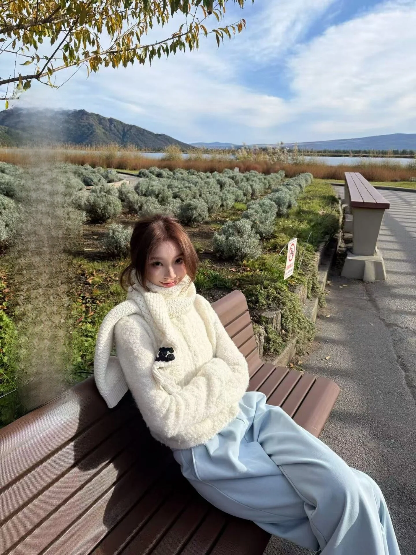 

Yangzifan Women's Wool Blend Yarn Ribbed Double Layer Design Winter Open Cardigan Sweater Soft Polyester Fiber Blend