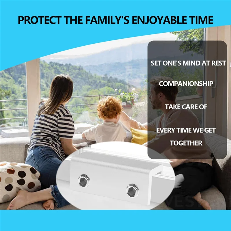 

-ABGY Window Lock (6 Sets) Safety Window Lock, For Vertical And Horizontal Sliding Window And Sliding Doors, Adjustable Lock