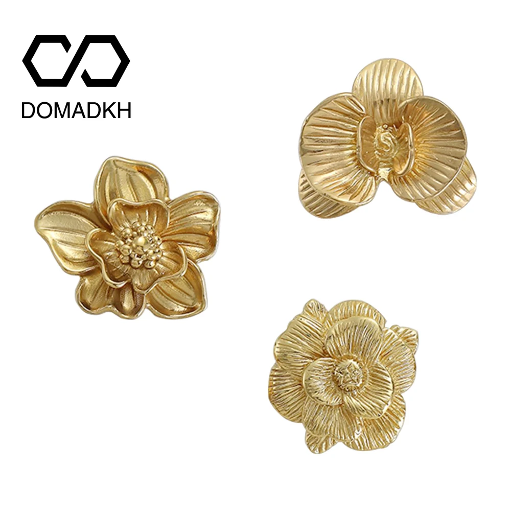 Rose Brass Cabinet Pulls and Knobs Gold Orchid Drawer Pulls Dresser Pulls Closet Door Handles Furniture Knobs Kitchen Hardware