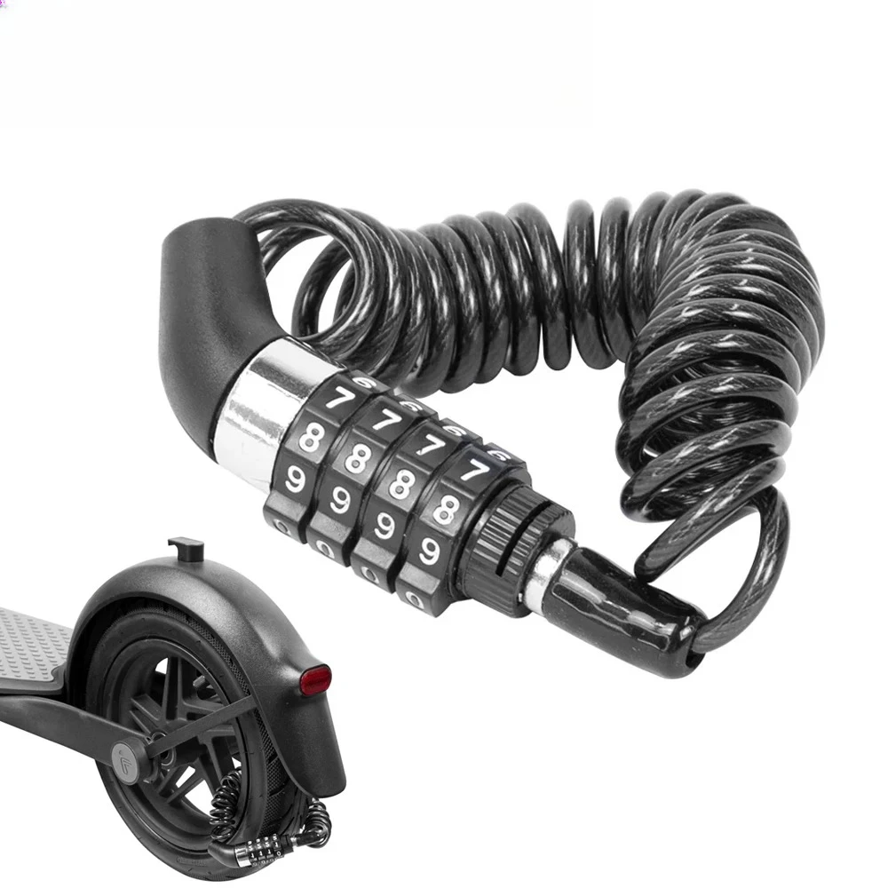 Electric Scooter Security Password 4 Digit Lock Anti-Theft Steel Cable Chain Code Lock  for Xiaomi M365 Pro Pro2 Mi3 Accessories