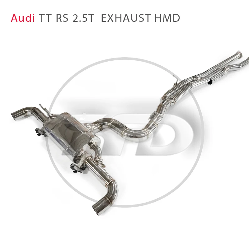 HMD Stainless Steel Exhaust System Manifold Downpipe For 2017-up Audi TTRS Auto Modification Electronic Valve Muffler For Car