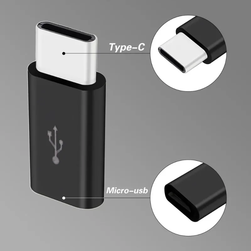 Micro USB To USB C Adapter Micro USB Female To Type C Male Convert Connector Support Charge Data Sync for Samsung Letv Xiaomi