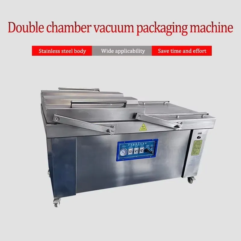 Commercial Double Chamber Vacuum Sealer 2-4 Cycles/Min for Fresh and Frozen Food 3