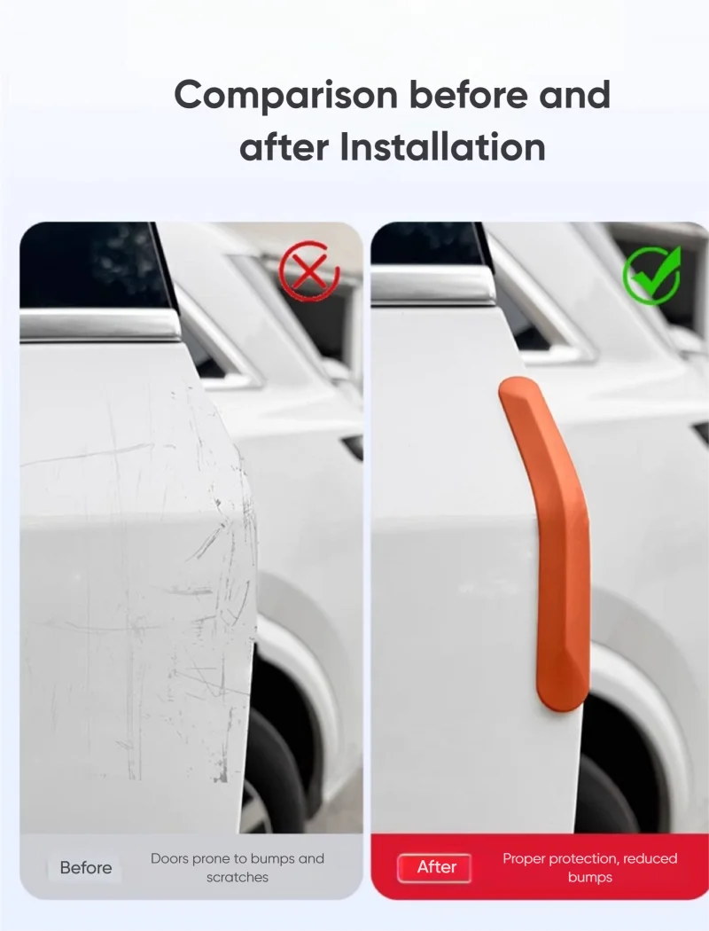 TazerApex Universeller Autotür-Kantenschutz aus Silikon, Aufkleber für Rückspiegel, Auto-Antikollisionsstreifen – Detail 8