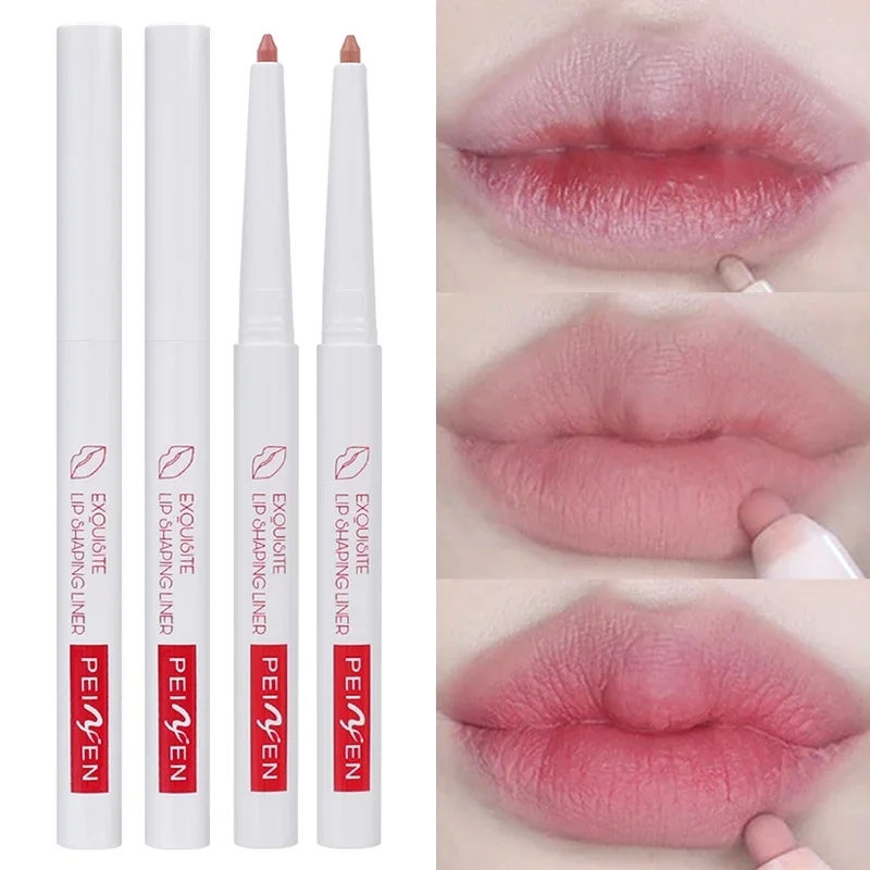 Matte Nude Pink Lip Liner Pen Outline Lip Shape Lipstick Pens Long Lasting Natural Soft Non-stick Cup Sexy Lips Makeup Cosmetics