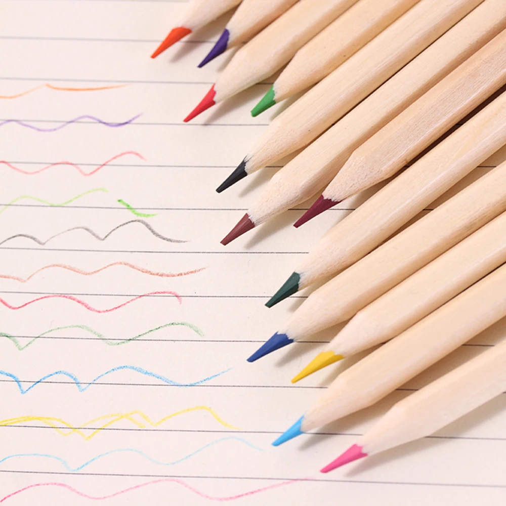 12Colors/Set Color Pencils Back to School Supplies Colorful Pencil for Kids Painting Art Supplies Office School Acsesories Gift