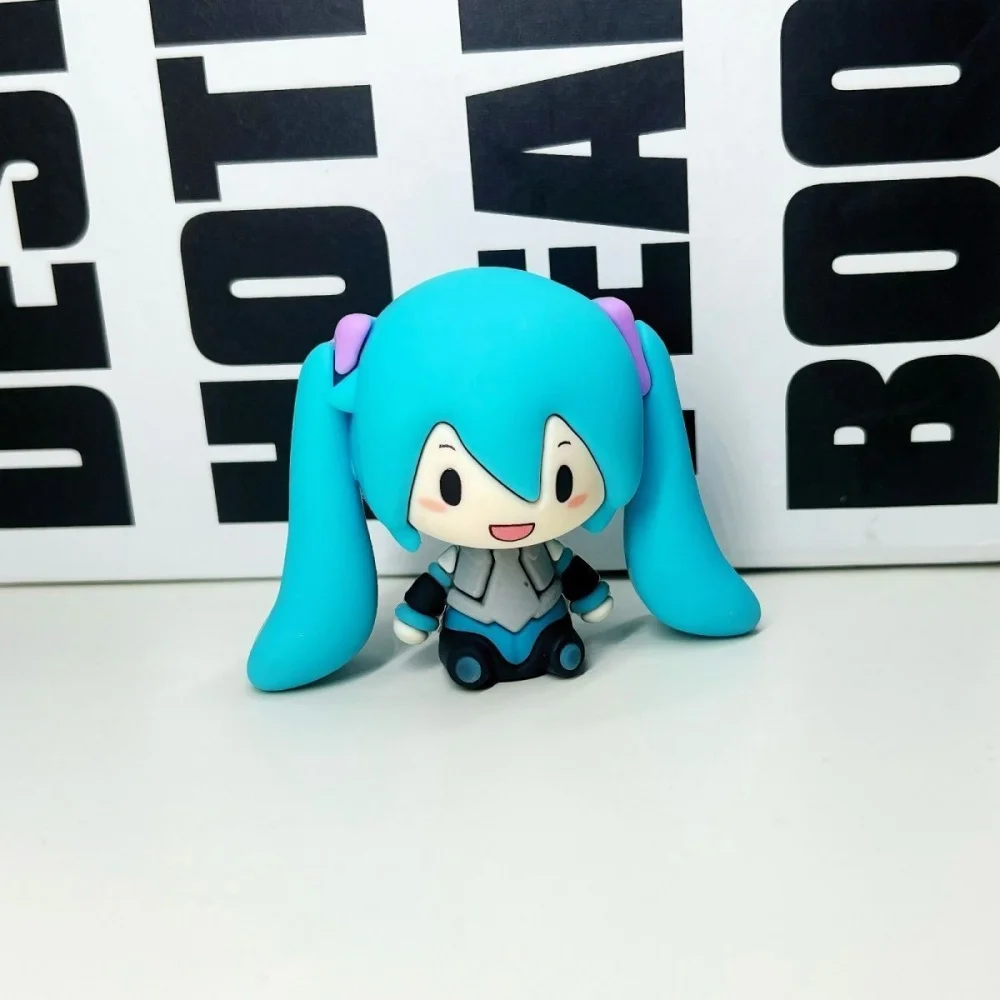 Hatsune Miku Chibi Figure Desktop Decoration Cute Anime Character Collectible Model Sitting Pose Gift for Fans Room Display view 3