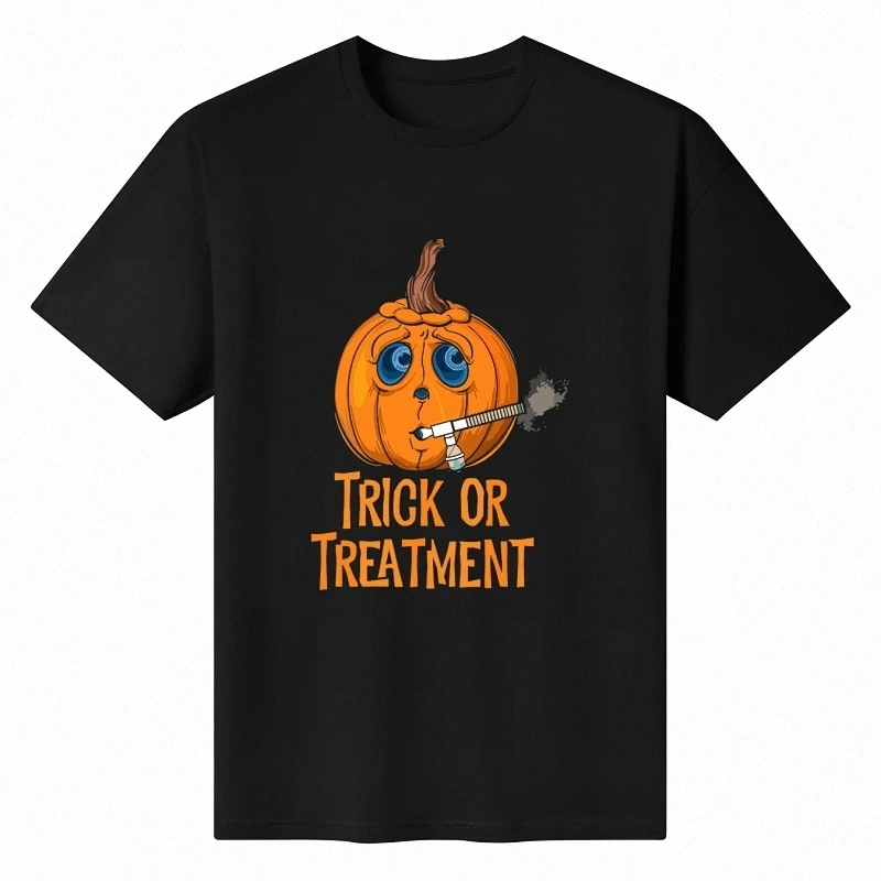 

2024 New Fashion Trick Or Treatment Medical Pumpkin Nurse Doctor Halloween Unisex Cotton T-Shirt