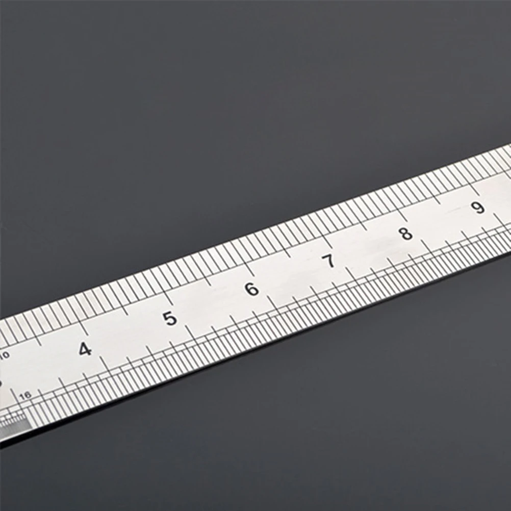

2 Pcs Stainless Steel Rulers 20cm 15cm Durable Metal Straight Measuring Scales Double Side Mark Office Accessories
