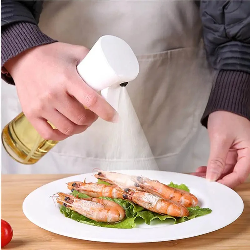 1pc Oil Spray Bottle High Pressure Continuous Spray Household Edible Oil Control Kettle for Air Fryer Kitchen Use